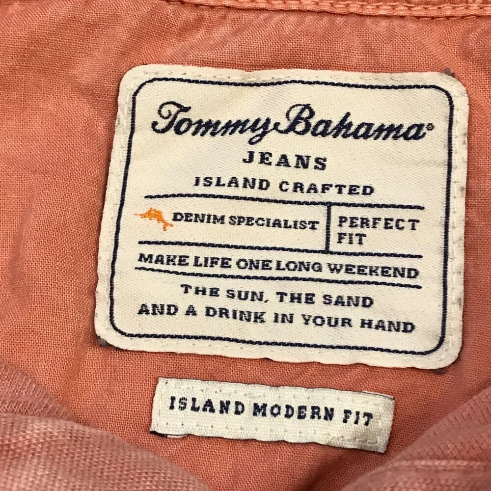 Tommy Bahama Button Down Collar Polo Shirt Men's‎ XL Cotton Island Modern Fit